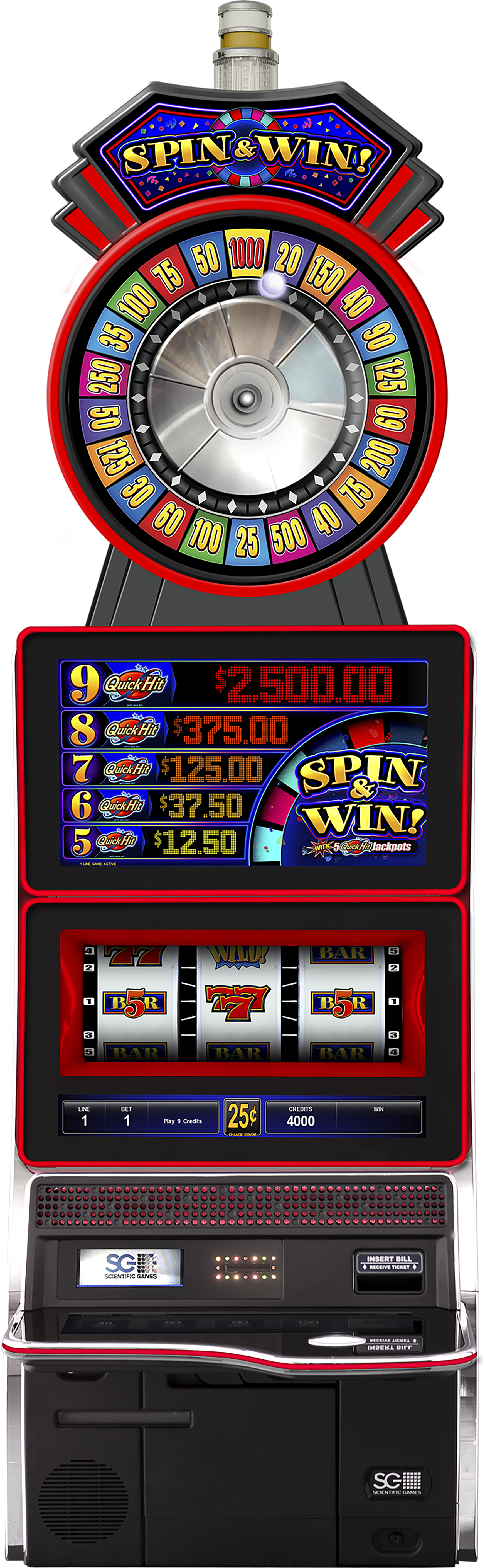 Quick Hit Spin & Win - 5 Line Cabinet